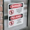 Signmission Do Not Enter Authorized Only Bilingual Danger Sign, Vinyl Decal, 10in W x 14in L, 2PK OS-2PACK-DS-D-1014-VS-1144 - alternate 4